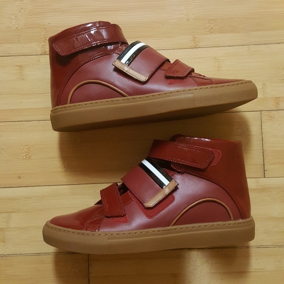 Bally Other - Bally Red Herick Leather Hi Top Logo sneakers